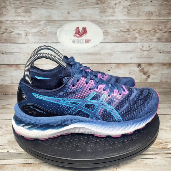 Asics Gel Nimbus 23 Women's Size 7 Blue Purple Athletic Running Shoes - Picture 1 of 13